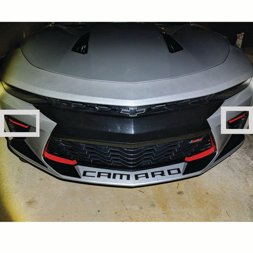 6th Gen Camaro Side Grill Chrome Overlays (x2)