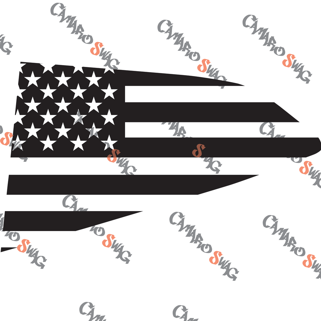 6th Gen Camaro Quarter Window American Flags