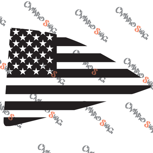 5th Gen Camaro Quarter Window American Flags